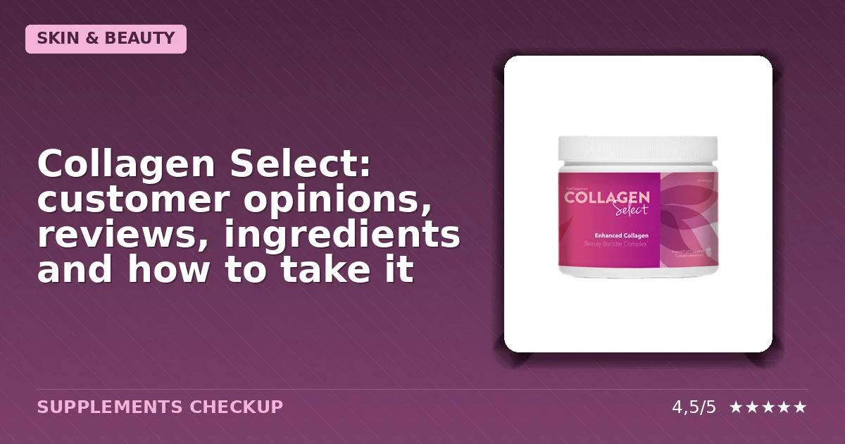 Packshot image of Collagen Select supplement container