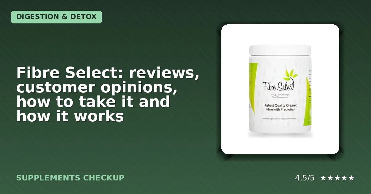 Fibre Select dissolvable powder supplement package