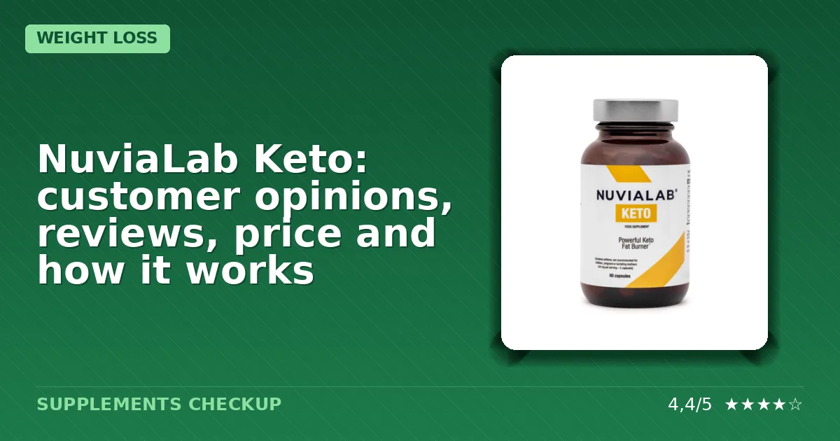 NuviaLab Keto supplement bottle with label