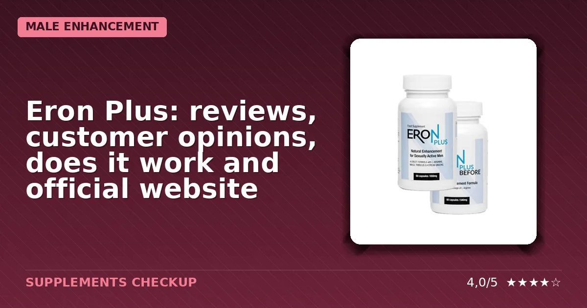 Eron Plus male enhancement supplement two-package capsule box