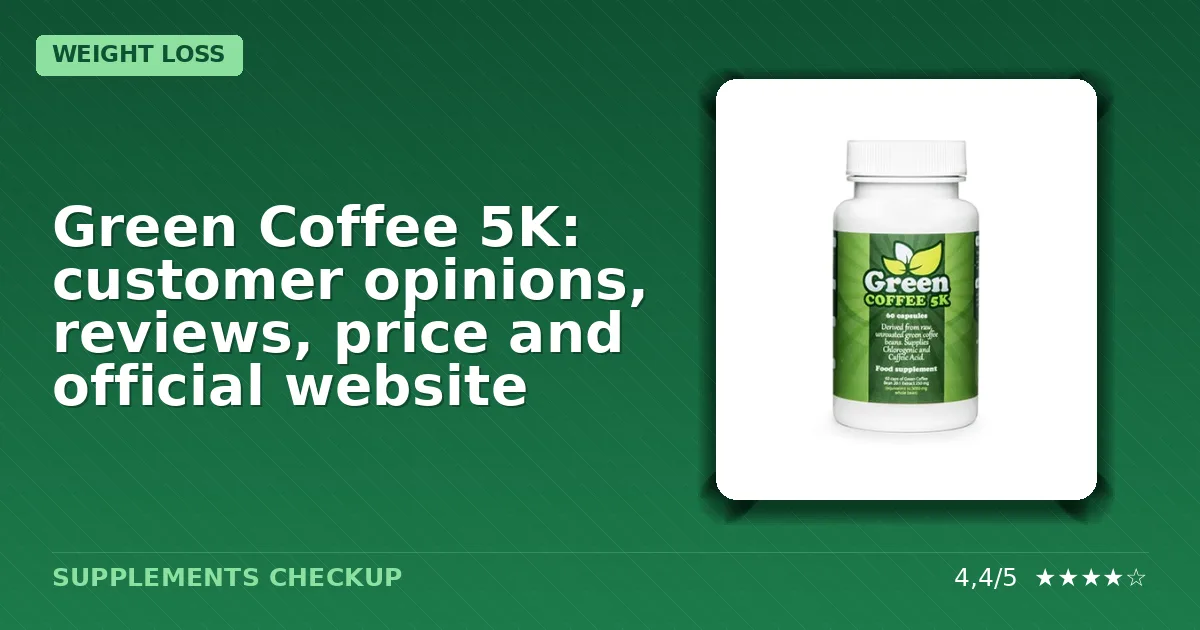 Package of Green Coffee 5K weight loss supplement