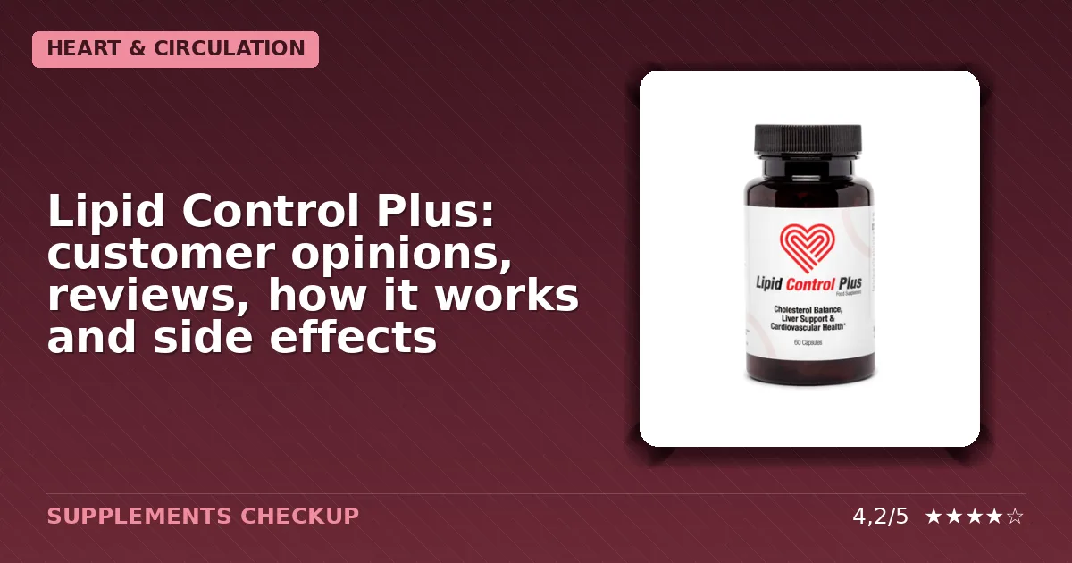 Lipid Control Plus supplement bottle packaging