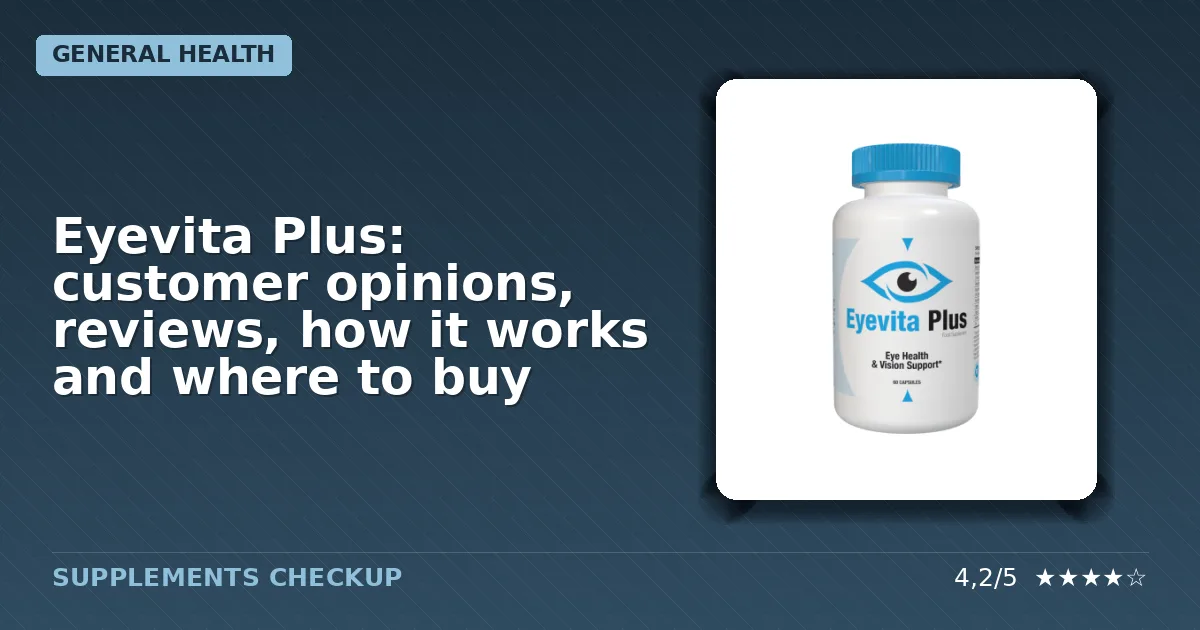 Eyevita Plus supplement bottle packaging