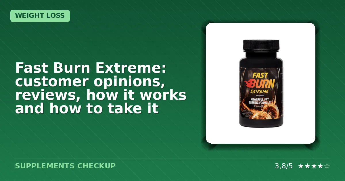 Fast Burn Extreme weight loss supplement packaging