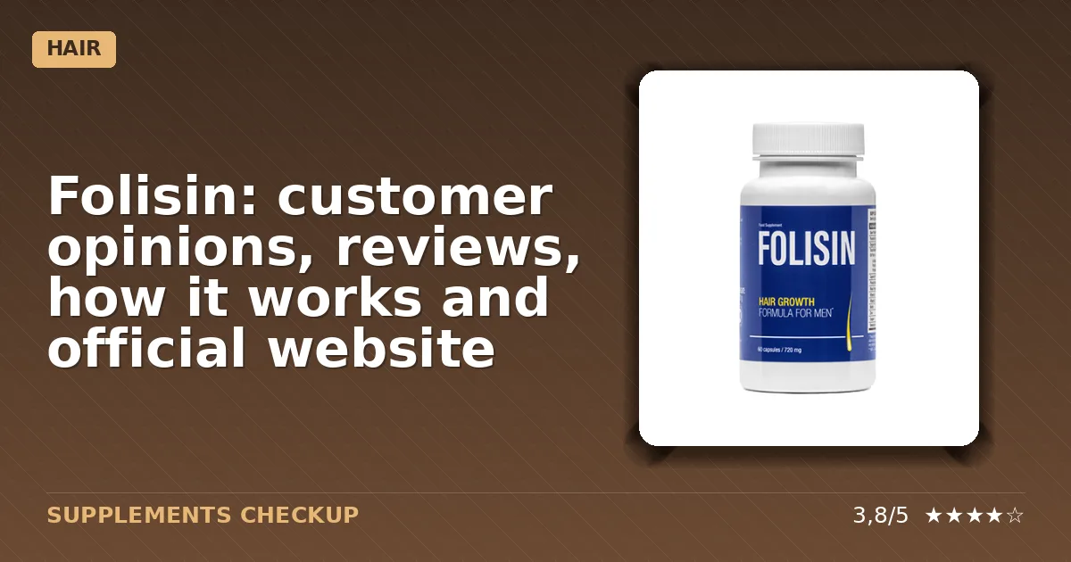 Folisin hair supplement bottle packaging