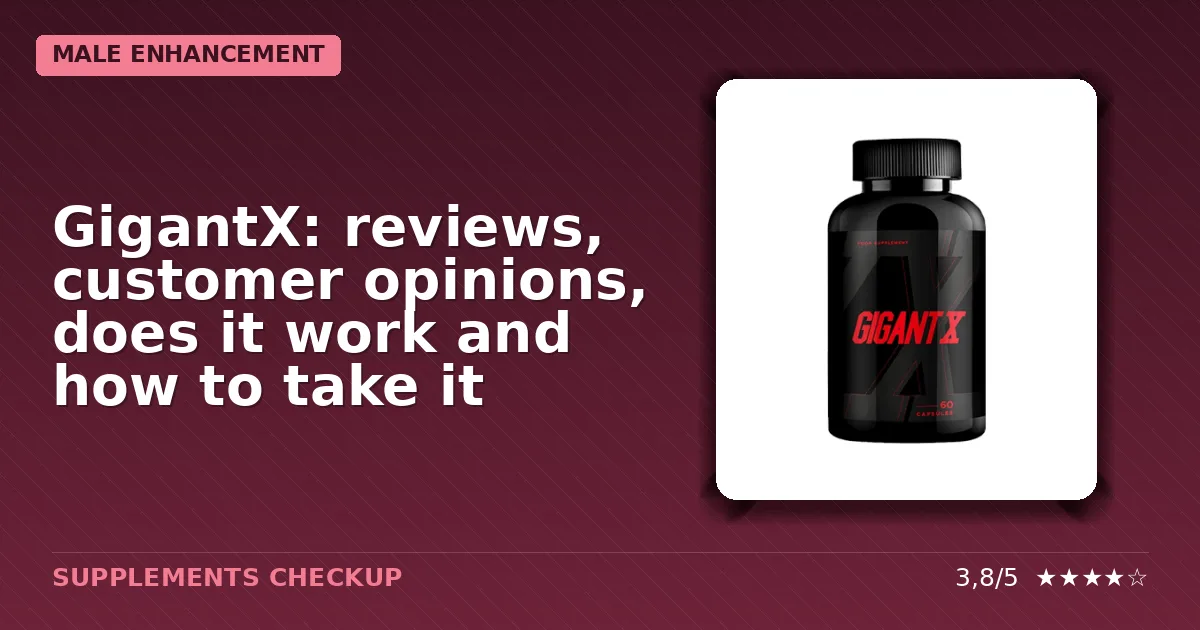 GigantX male enhancement supplement packaging