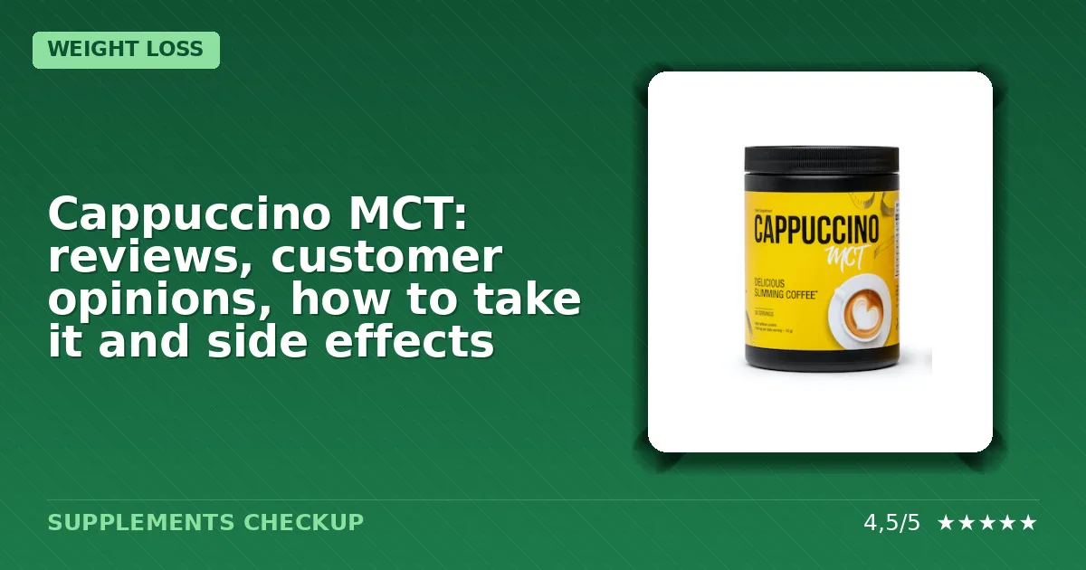 Box packaging of Cappuccino MCT slimming coffee supplement