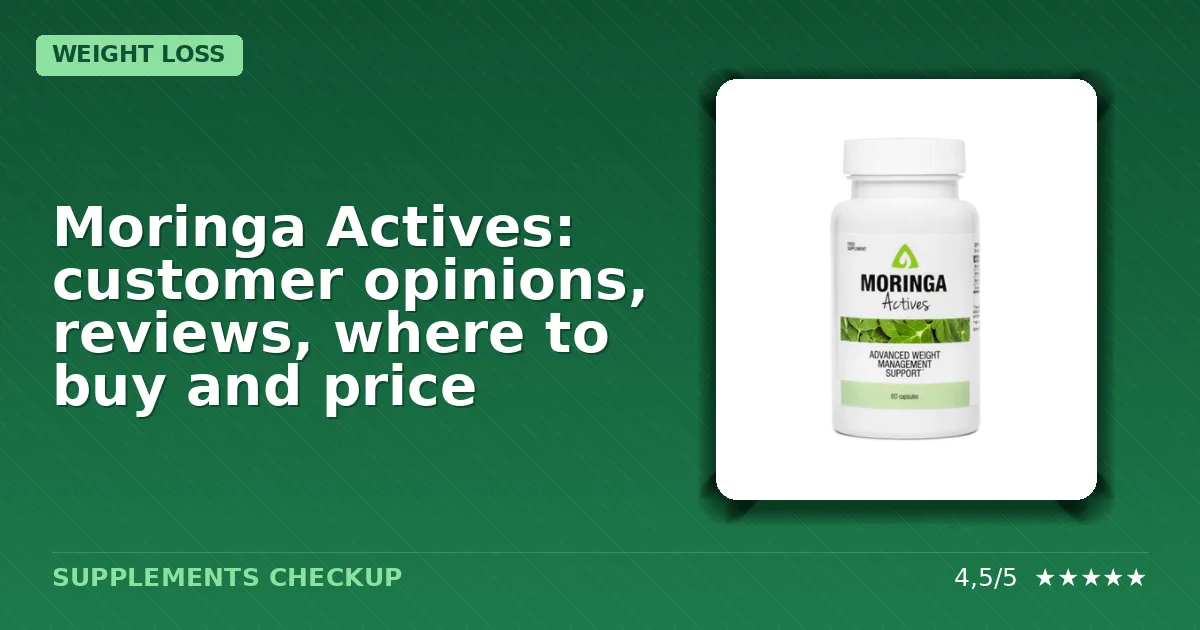 Box packaging of Moringa Actives dietary supplement