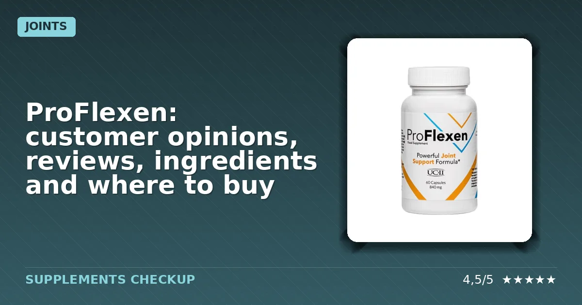ProFlexen supplement bottle showing label with product name