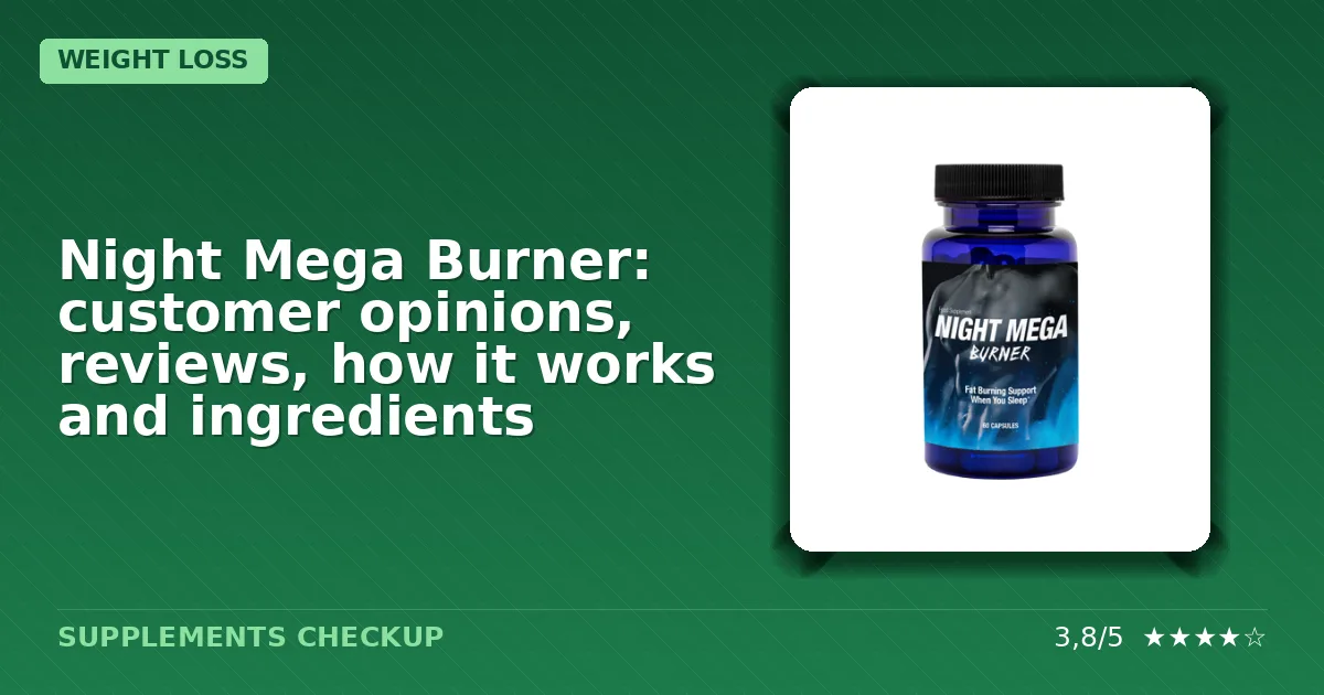 Night Mega Burner supplement bottle packshot