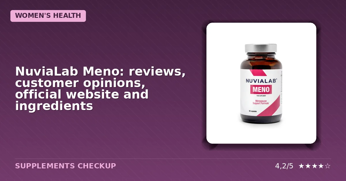 NuviaLab Meno supplement bottle packaging